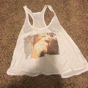 Camera tank crop top